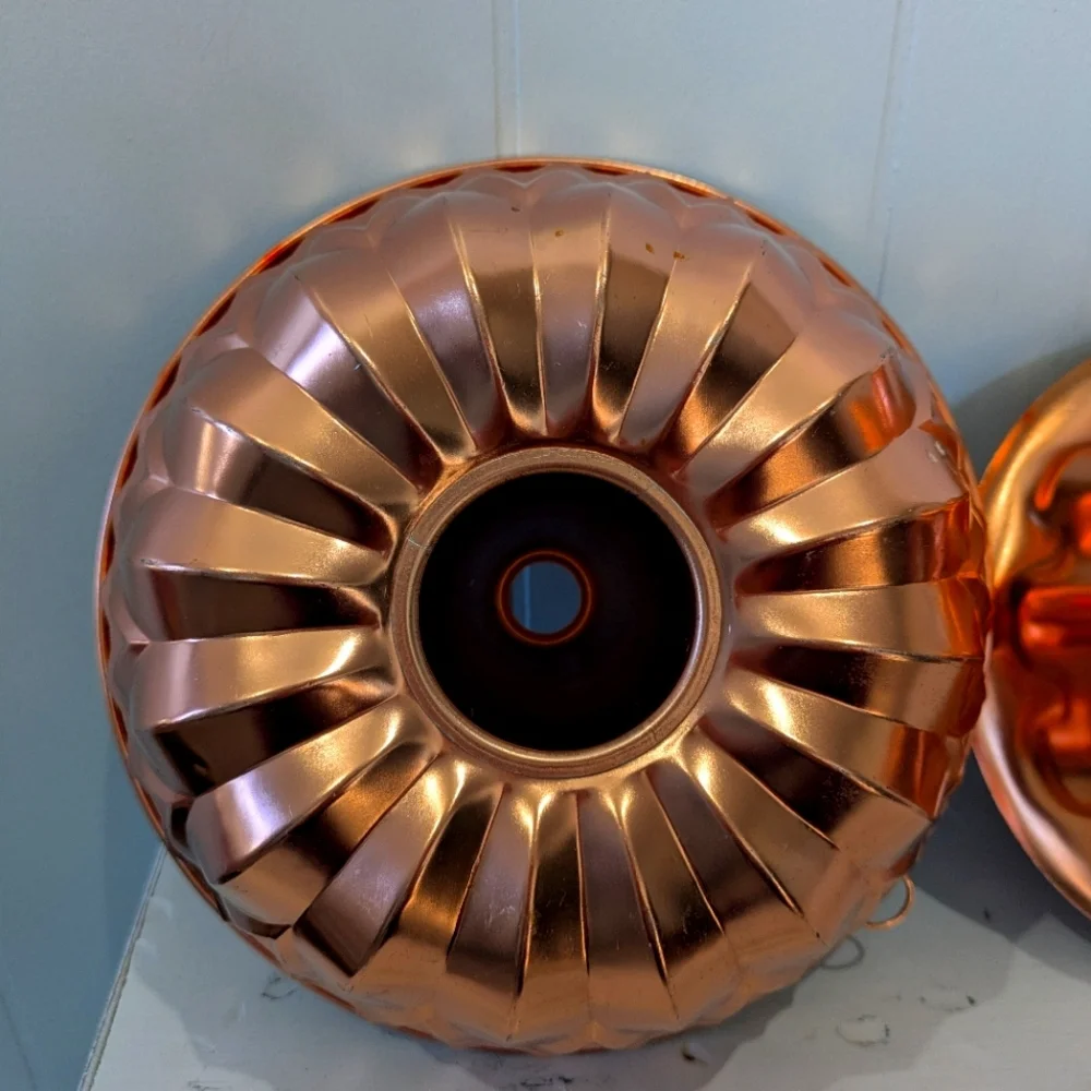 Copper Cake Molds Set of‎ 2 Jello Mold Vintage Farmhouse Country Decor